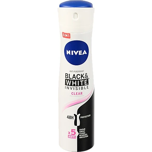 Антиперспірант Clear Black&White Invisible Nivea 150мл