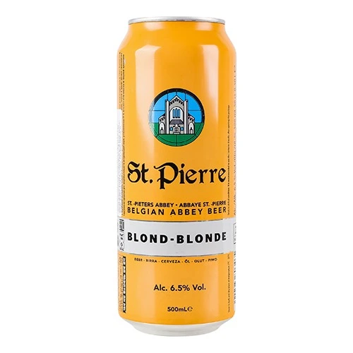 Пиво 0.5л 6.5% світле фільтроване пастеризоване Blonde St.Pierre з/б