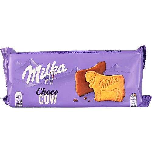 Печиво вкрите молочним шоколадом Choco cow Milka м/у 200г