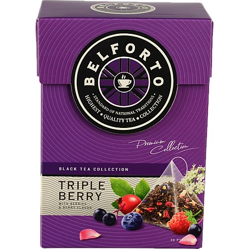 Чай Belforto 20п чорний байховий аромат ягод
