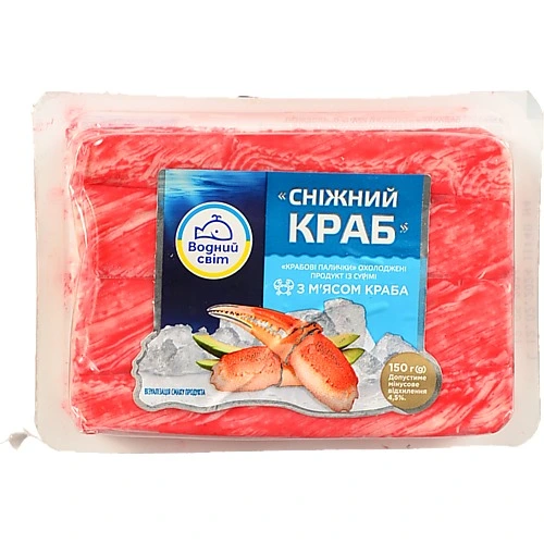 Палички крабові Сніжний краб Водний світ охолоджені 150г