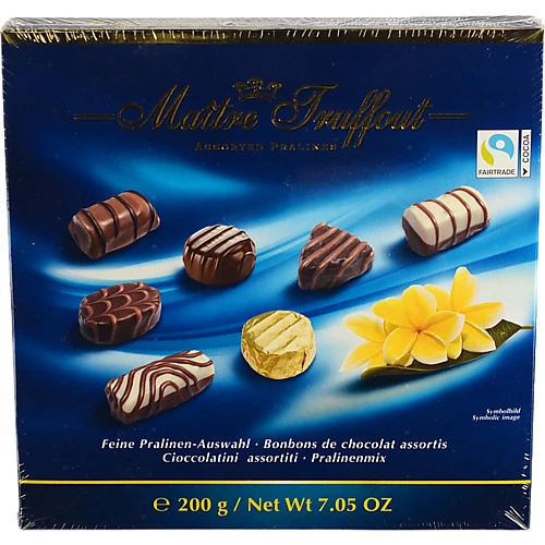 Цукерки Maitre Truffout 200г шоколадні асорті