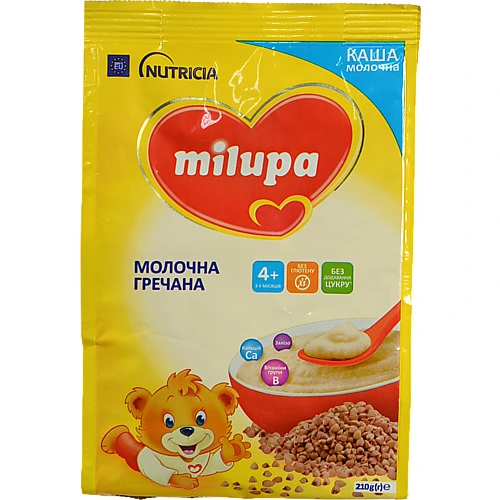 Каша Нутриція 210г milupa молочна гречана 4м