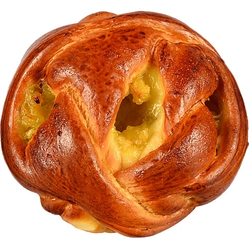 Булочка здобна кошик з яблуком 110г власне вир-во