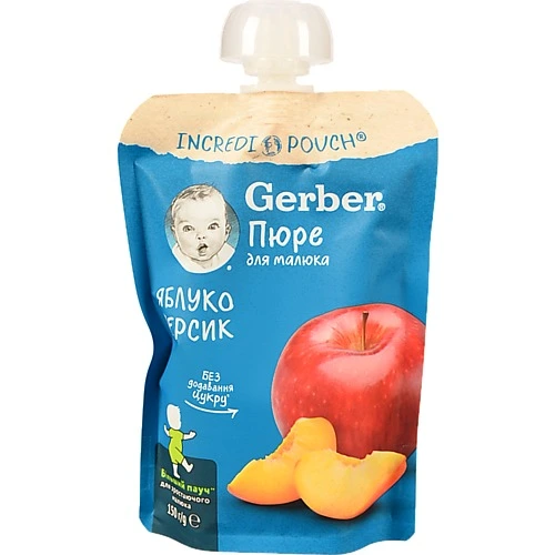 Пюре для дітей від 6міс Яблуко-персик Gerber д/п 150г