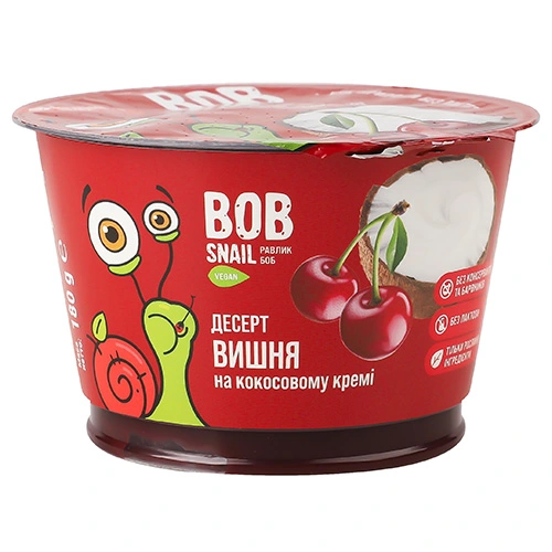 Десерт Bob Snail Вишня в кокосовому кремі 180г