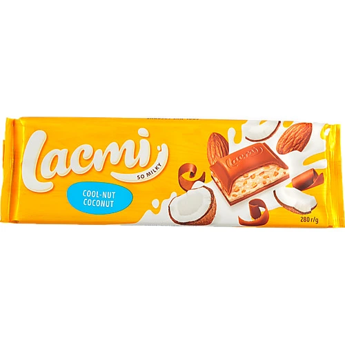 Шоколад Roshen 280г lacmi cool nut coconut молочний мигдаль кокос