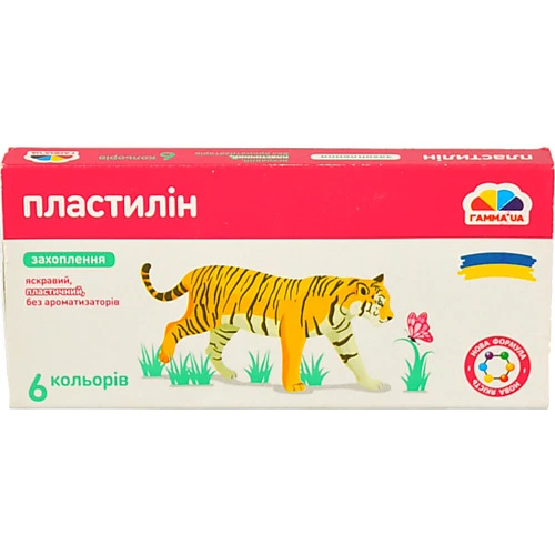 Пластилін дит.  6 кол.. 120 г. стек. Захоплення