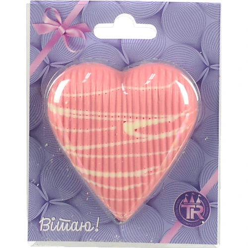 Цукерка фігурна Truff Royal 50г серце рожеве глазур