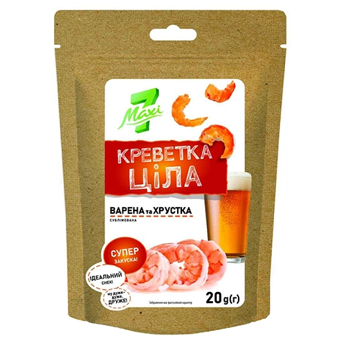 Креветка Мaxi 7 20г варена сублiмована ціла