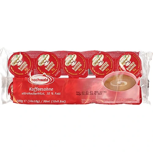 Вершки Hochwald порційні 10% для кави