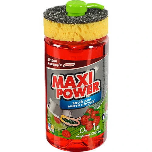 Засіб д.посуду Maxi Power 1л суниця