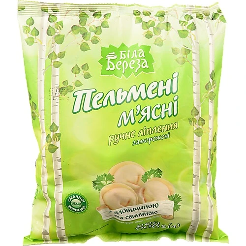 Пельмені Белая Бяроза 888г яловичина свинина