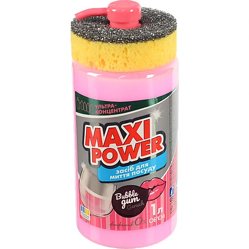 Засіб д.миття посуду Maxi Power 1л бабл гам