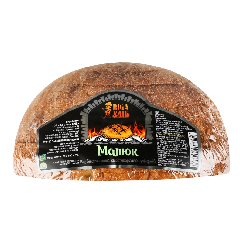 Хліб нарізний Малюк Riga Хліб м/у 250г