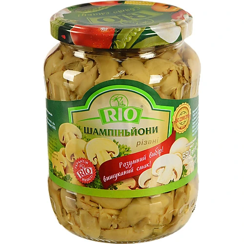 Печериці RIO 680г різані с.б