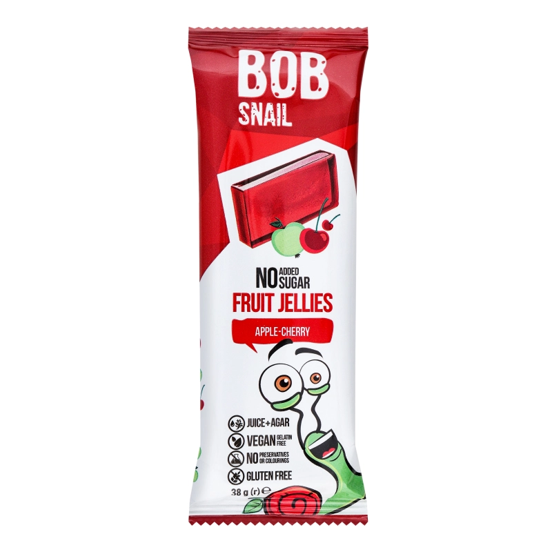 Мармелад фруктово-ягідний Яблуко-вишня Jelly Bob Snail м/у 38г