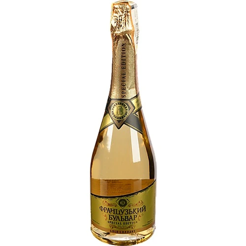 Вино ігристе 0.75л 10-13.5% біле солодке Gold Special Edition Французький бульвар