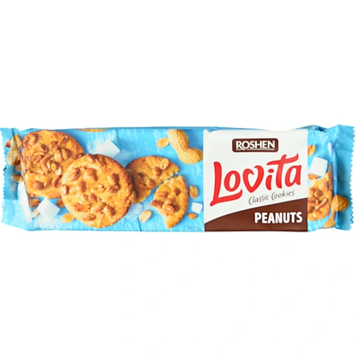 Печиво здобне Рошен 150г lovita classic арахіс