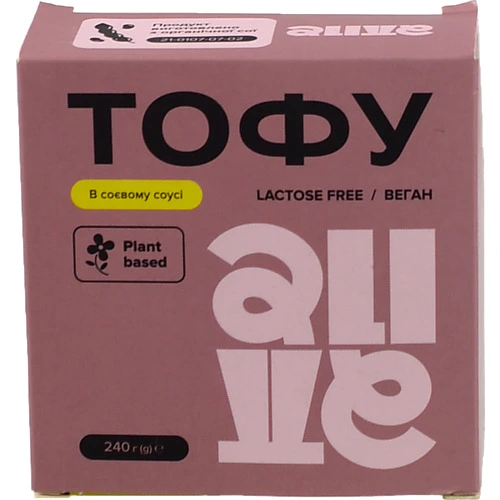 Тофу в соєвому соусі Alive к/у 240г