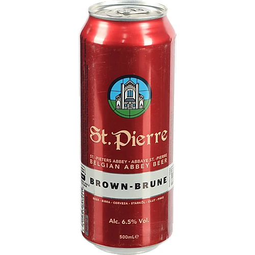 Пиво 0.5л 6.5% темне фільтроване пастеризоване Brune St.Pierre з/б
