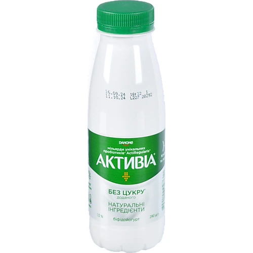 Бiфiдойогурт Активіа 290мл 1.5% бактерії актирегуляр