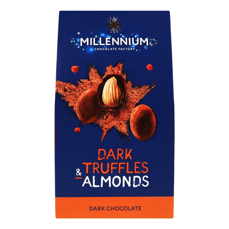 Цукерки Чорний Truff Millennium з мигдалем 100г