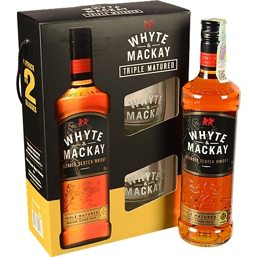 Набір Вайт Маккей Віскі 0.7л х2склянки