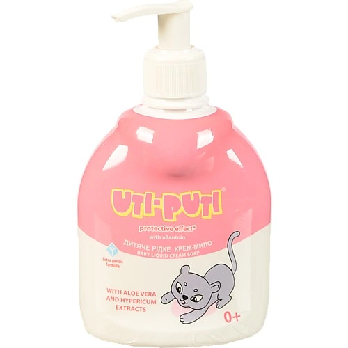 Крем-мило рідке дитяче з екстрактом алое вера і звіробою Ути-Пути 300г