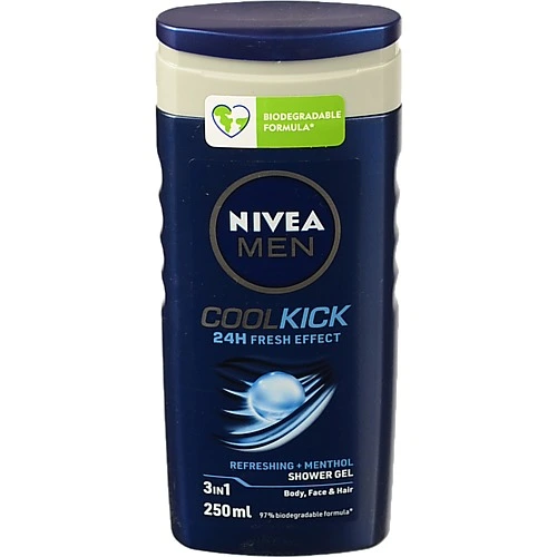 Гель для душу 3в1 Cool Kick Nivea Men 250мл