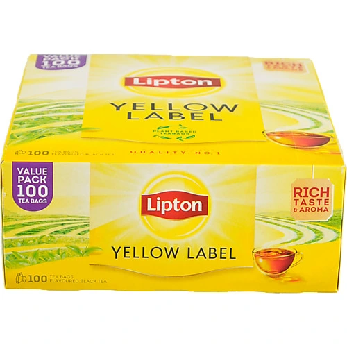 Чай Lipton 100п чорний yellow label