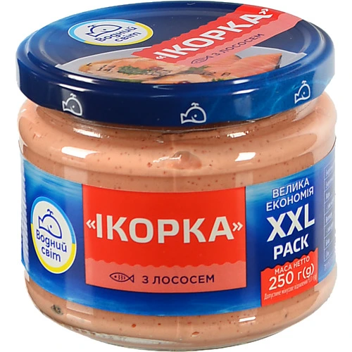 Продукт з ікрою океанічної риби Водний світ 250г лосось
