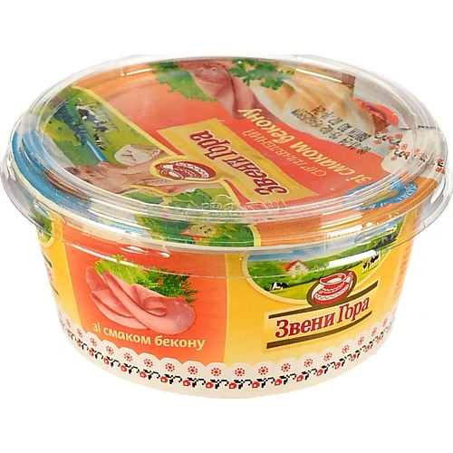 Сир плавлений 50% пастоподібний зі смаком бекону Звени Гора ст 175г