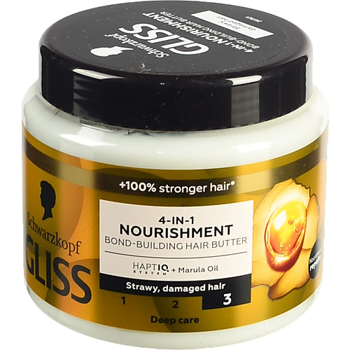 Маска 4 в 1 GLISS 400 мл Miracle Balm Живлення для пошкодженого. ослабленого волосся