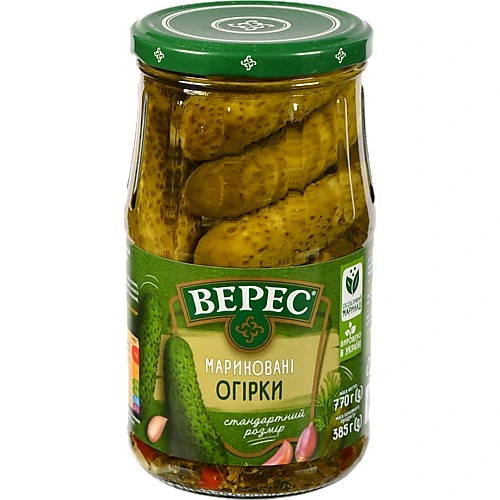 Огірки мариновані слабокислі Верес с/б 770г