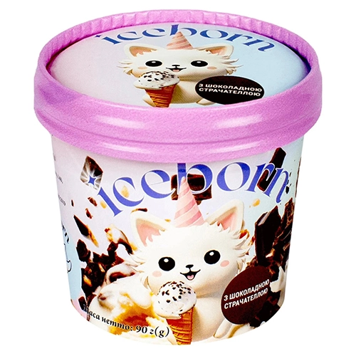 Морозиво Iceborn 90г пломбір з шоколадною страчателлою