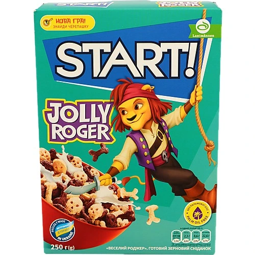 Сніданки сухі зернові Веселий Роджер Start! к/у 250г