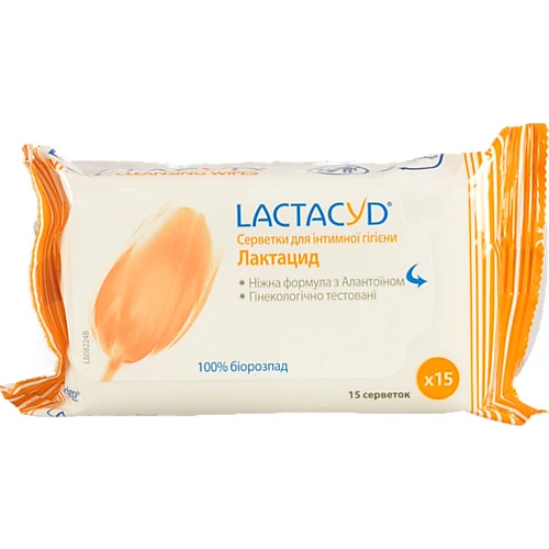 Серветки для інтимної гігієни Lactacyd 15шт