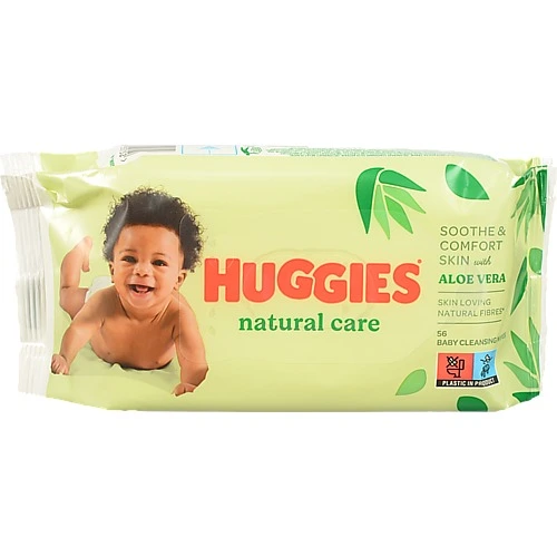 Серветки Huggies natural care алое 56x10