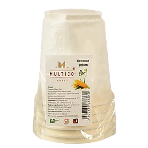 Склянки Multico 200мл біорозчинні 6шт