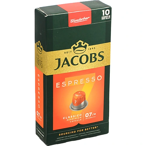Кава Jаcobs 52гх10 espresso classico мелена капсули
