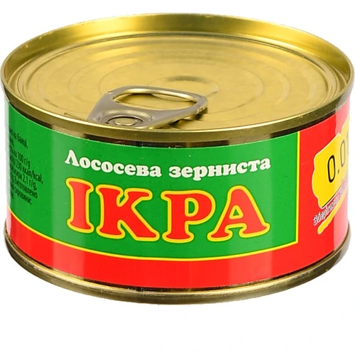 Ікра лососева 0.01 120г червона зерниста