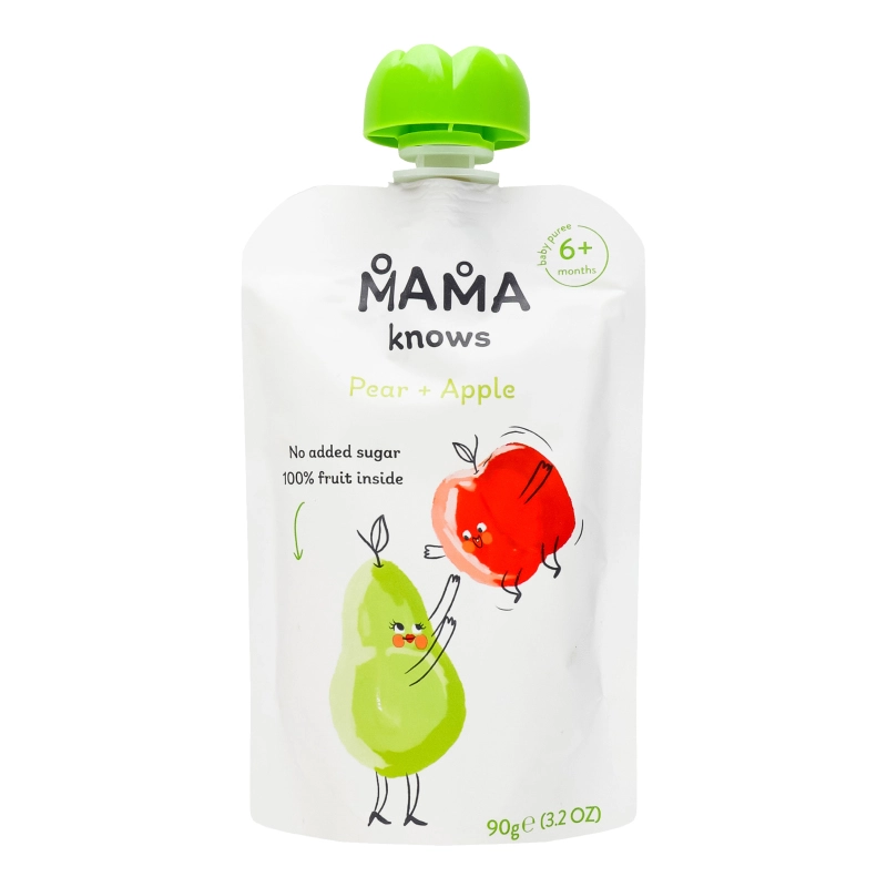 Пюре Mama knows 90г груша яблуко без цукру