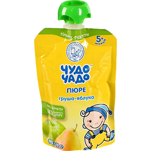 Пюре Чудо Чадо 90г груша-яблуко б.цукру