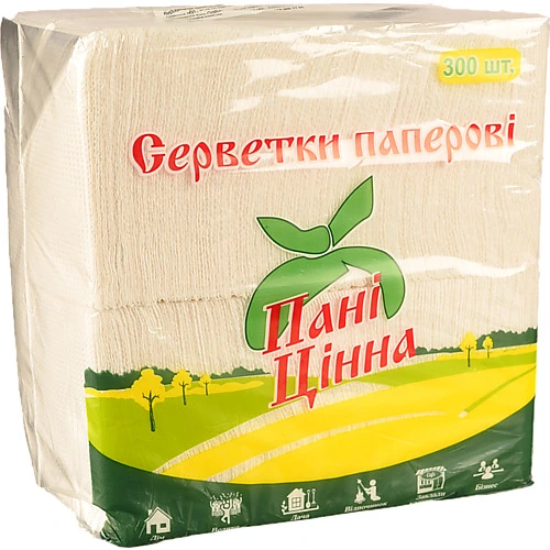Серветки Панi цiнна 300шт
