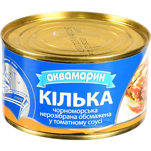 Кiлька Аквамарин 230г аква обсмажені т.с