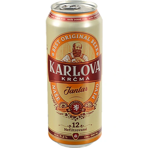 Пиво Karlova Krcma 0.5л jantar світле нефільтроване з.б