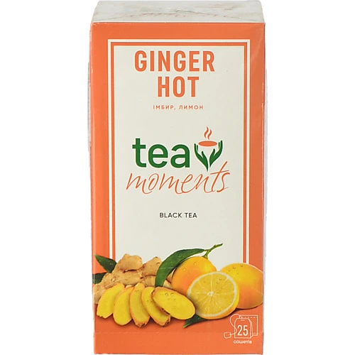 Чай Tea Moments 25сашет гарячий iмбир чорний