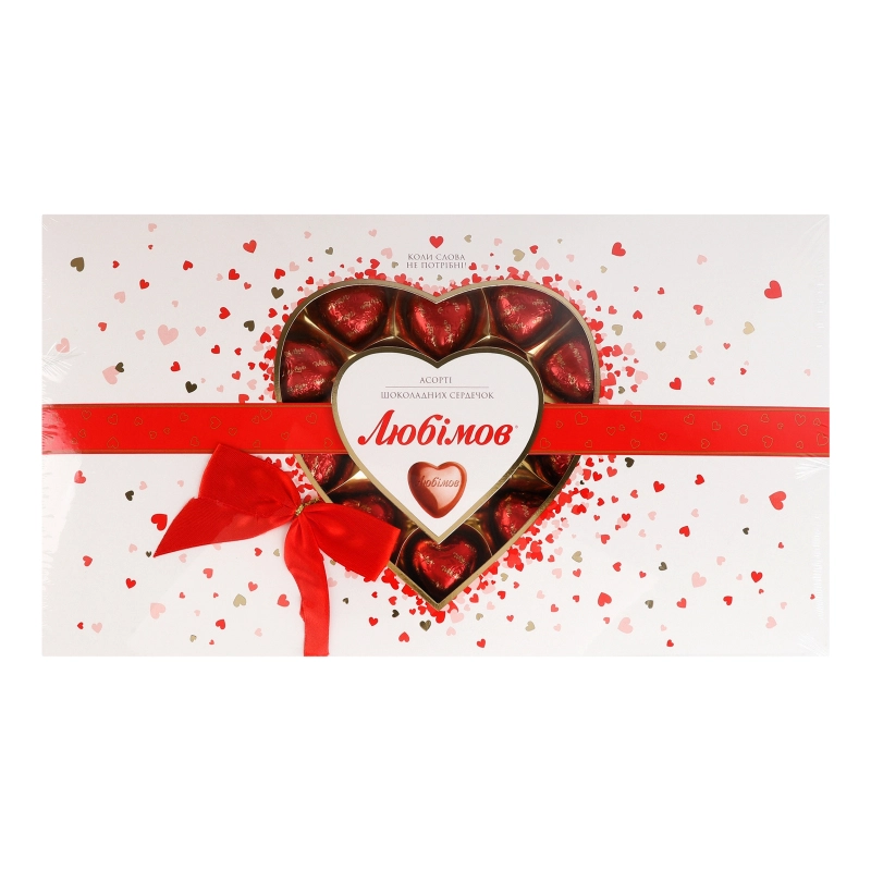 Цукерки шоколадні асорті в молочному шоколаді Любимов к/у 225г