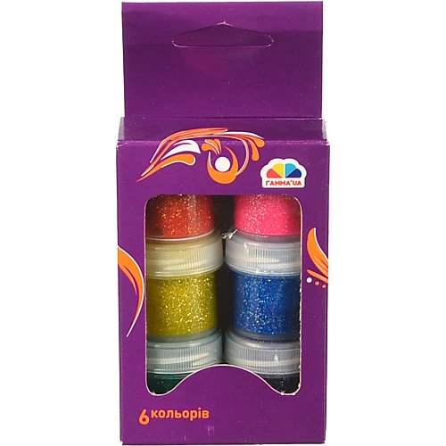 Фарби гуашеві  6 кол 10 мл. з блиск.. Творчість